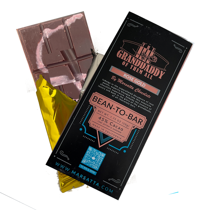 "Rose Gold Label" - Rose-Infused Bean-To-Bar Chocolate