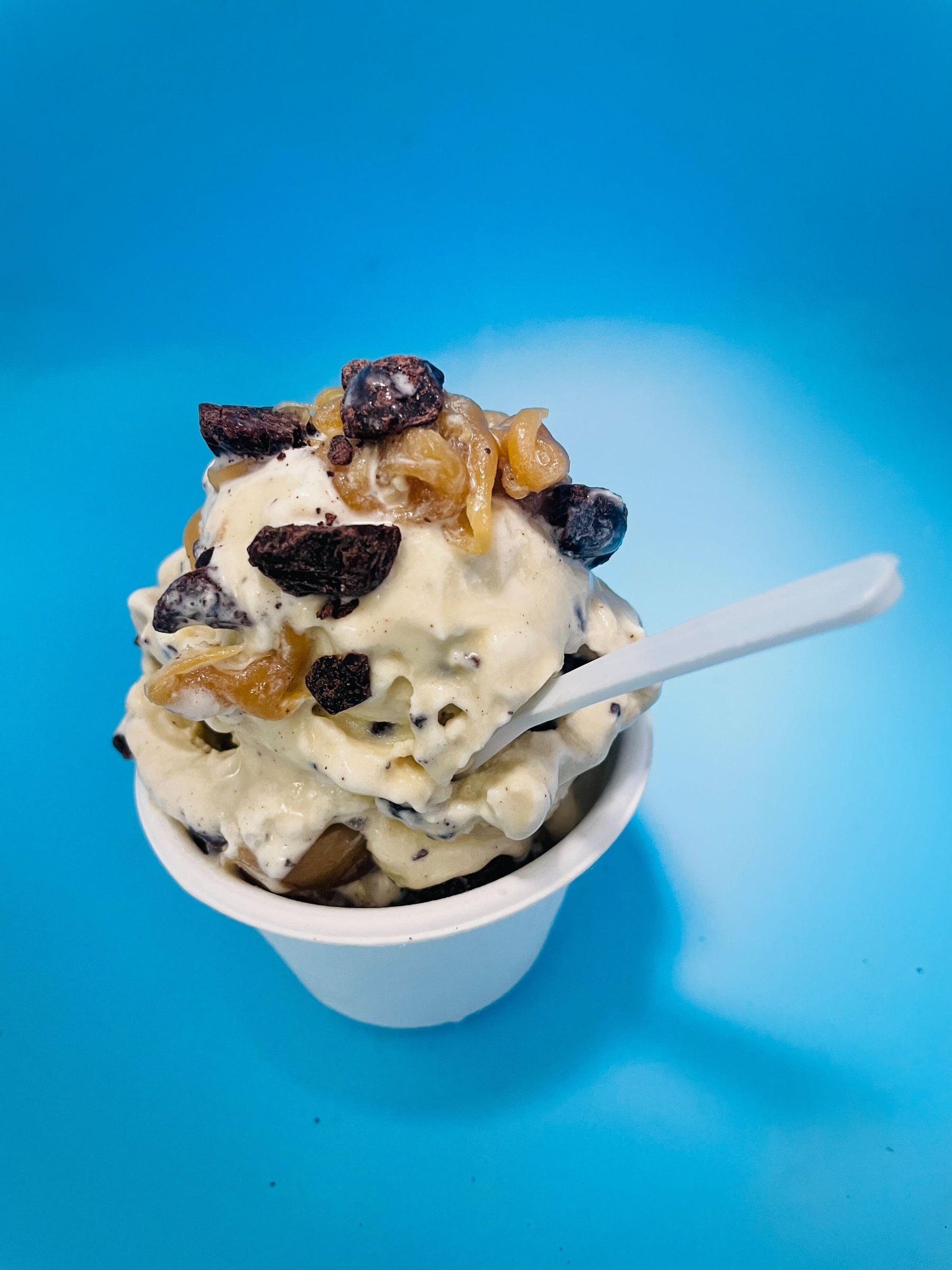Try a Smog City Infused Frozen Treat for FREE today only, with Caramel and Chocolate Swirl!