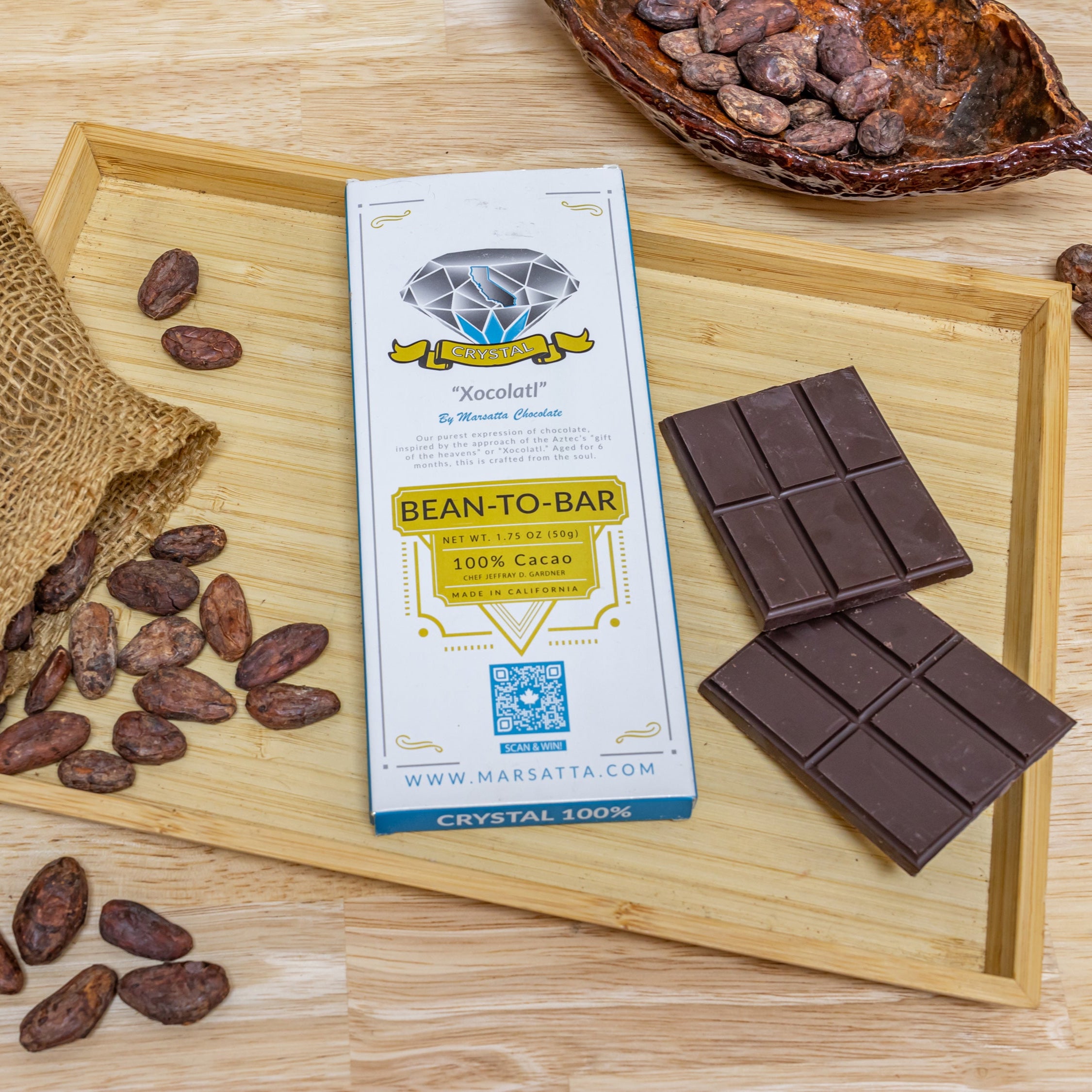 "Crystal Label" -  100% Bean-To-Bar Chocolate