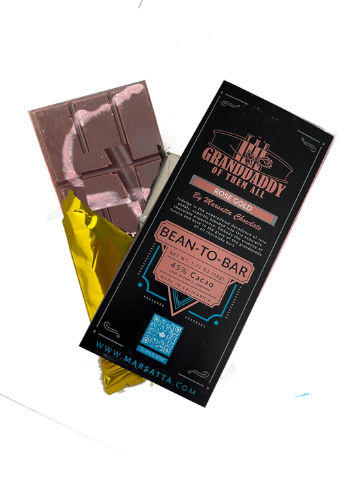 "Rose Gold Label" -  Rose-Infused Bean-To-Bar Chocolate